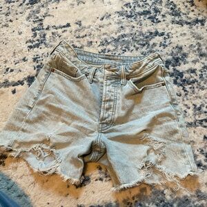 Old Navy Distressed Denim Shorts - Light Blue